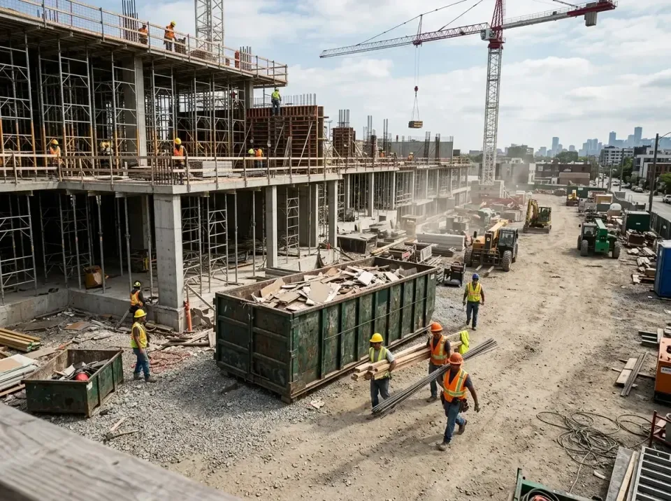 commercial-construction-site-w-002 — frequently asked questions, Low Cost Construction Dumpster Rental in Barnesville, MN